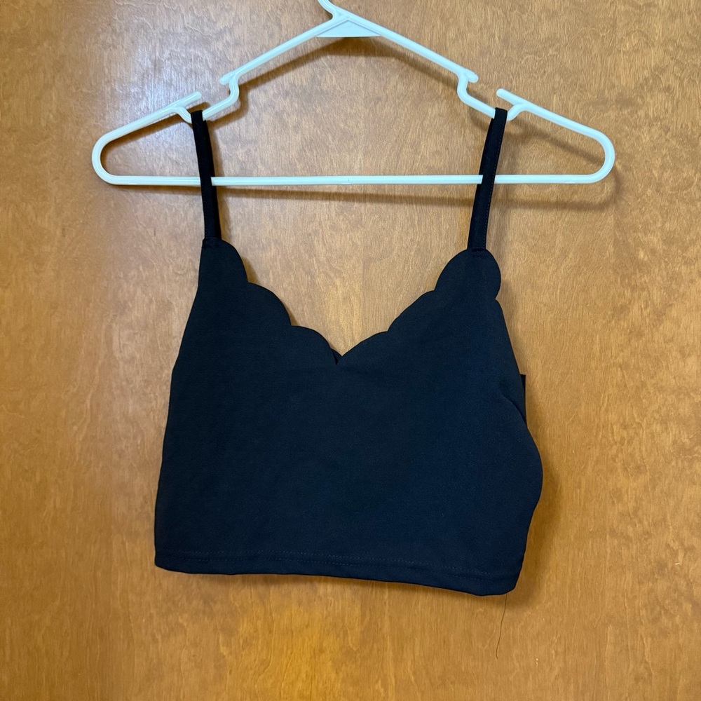 NWOT Black Crop Top